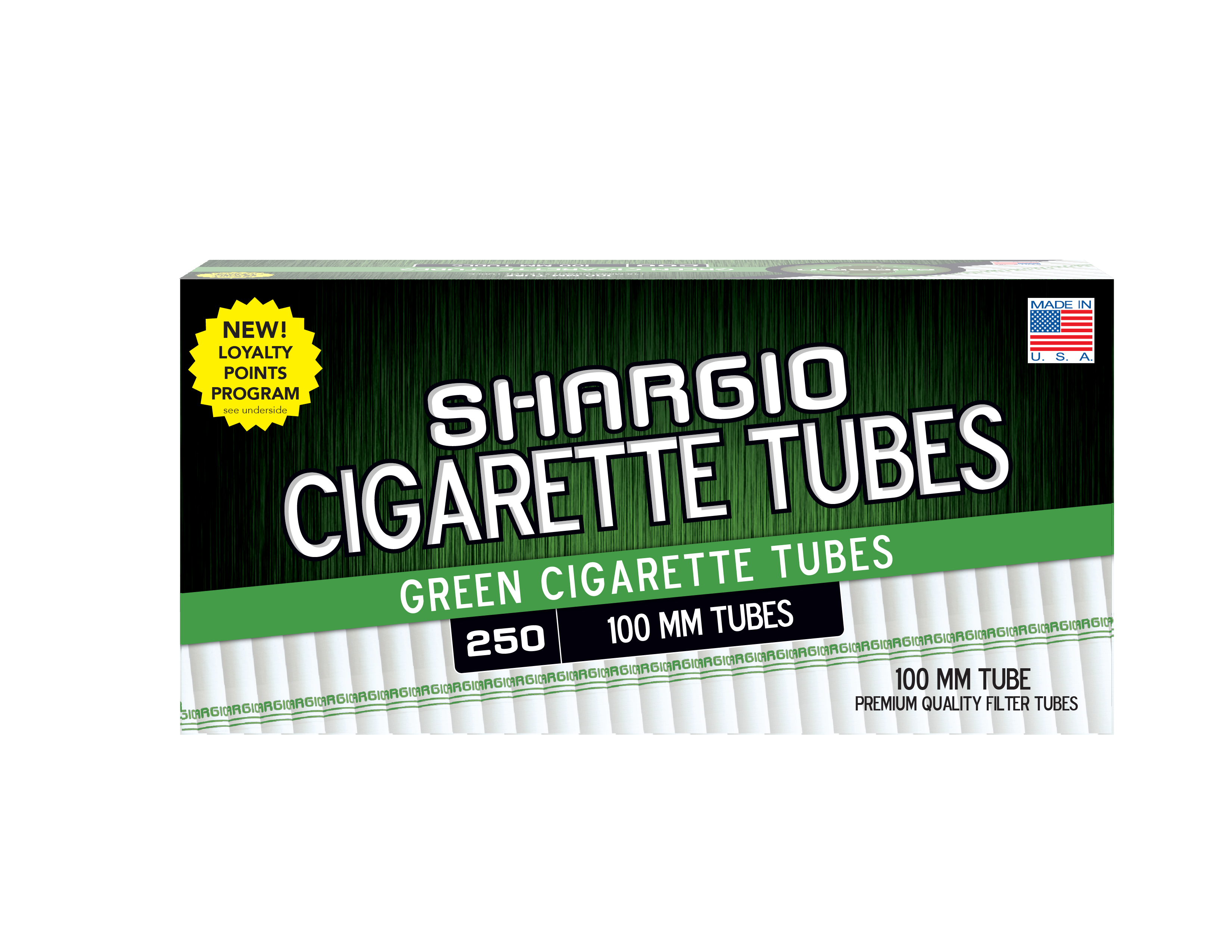 shargio cigarette tubes 100 mm RED 100mm 250ct  70Cigars Slv/5 Shargio tube kg red 200s Smoke Tube Shargio Light Flavor