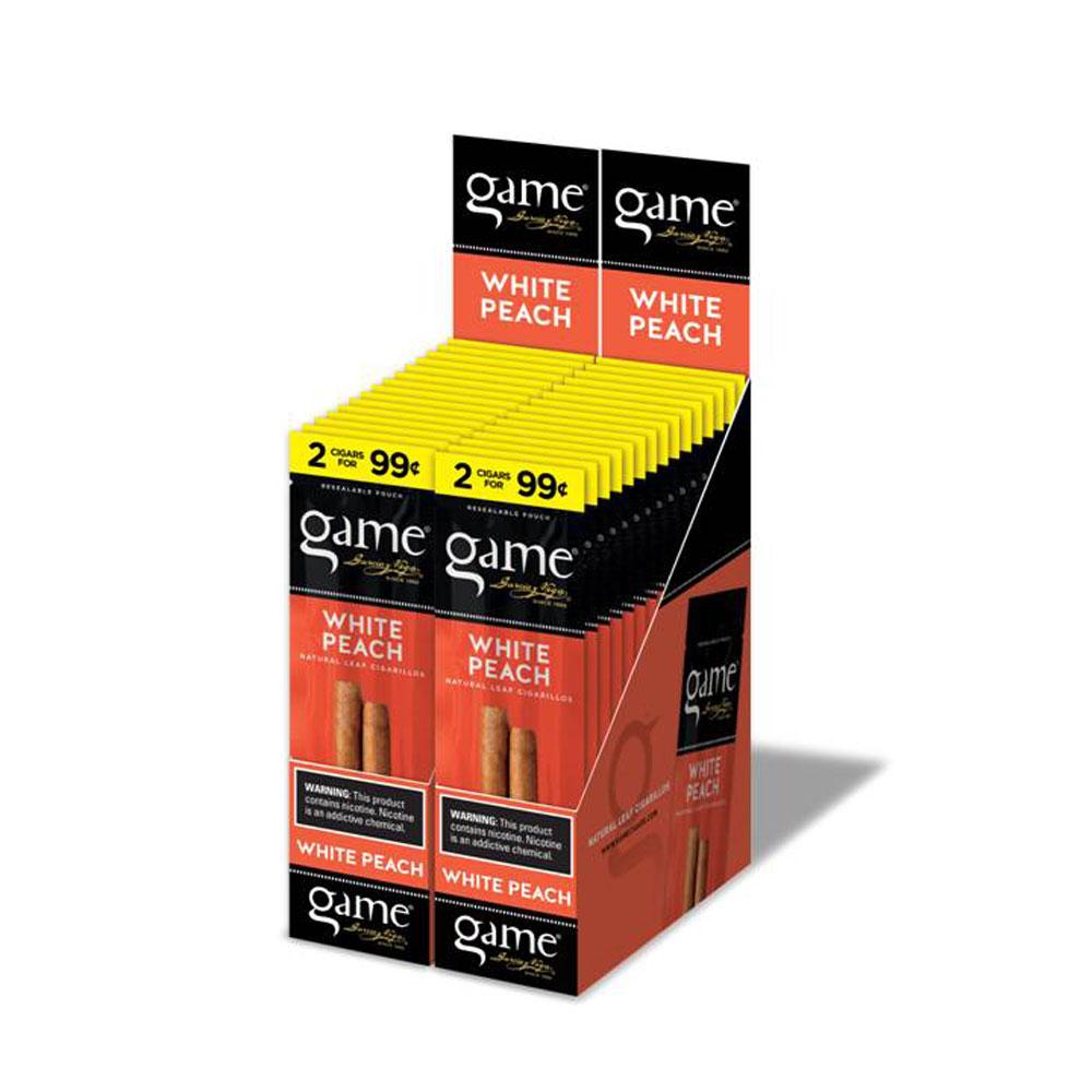GAME CIGARILLOS WHITE PEACH 2/99| Blue Sky Sales